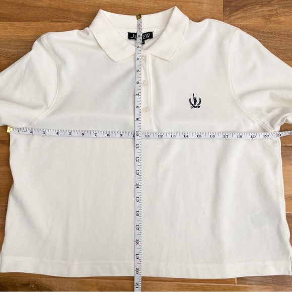 JCrew Polo Shirt Boxy Crop Preppy Resort Golf Quiet Luxury Old Money Vintage S - Picture 13 of 13